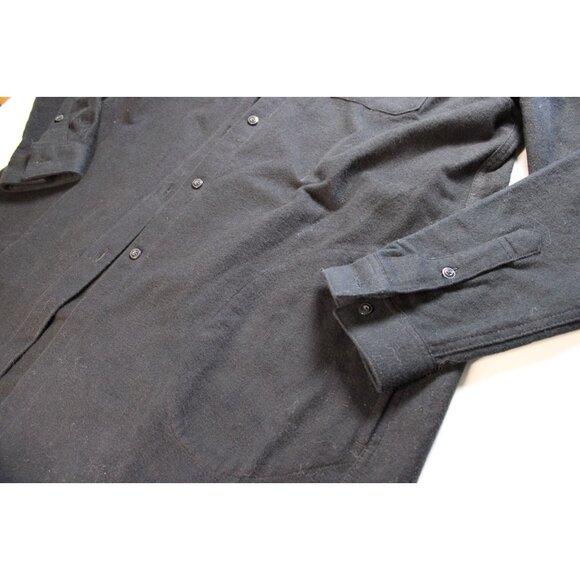 L.L. Bean Womens Black Long Sleeve Shirt Size Large Soft Cotton Camois Cloth - Picture 3 of 11